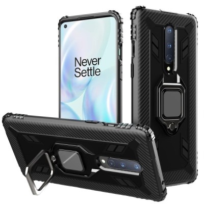 „Kickstand“ OnePlus 8 усиленная защита – черный, чехол – вставка | Vacins.lv