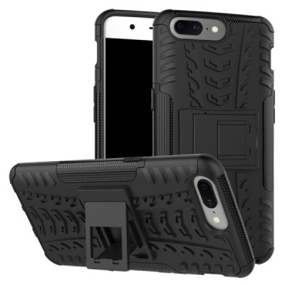 OnePlus 5 „Kickstand“ pastiprinātas aizsardzības melns apvalks | Vacins.lv