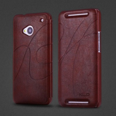 HTC One M7 „Kalaideng“ Oscar ādas atvēramais sarkans futrālis / Vacins.lv