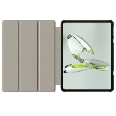 OnePlus Pad Go (Oppo Pad Air 2) чёрный кожаный чехол-книжка (складной) | Vacins.lv