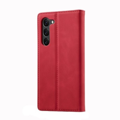 Samsung Galaxy S24+ (SM-S926) „Lc.Imeeke“ sarkans ādas atvērams maciņš | Vacins.lv