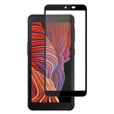 Samsung Galaxy Xcover 5 (G525) „Mocolo“ 2.5D Tempered Glass melns ekrāna aizsargstikls | Vacins.lv