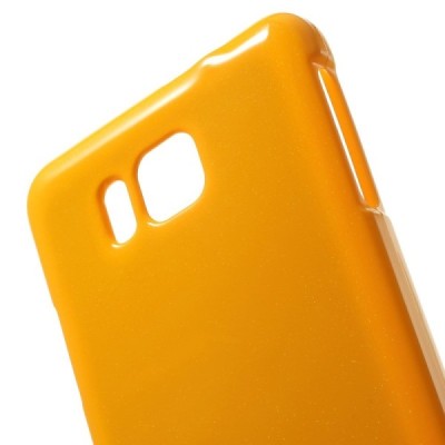 Samsung Galaxy Alpha G850 Mercury geltonas kieto silikono tpu dėklas - nugarėlė / Priedai.lt