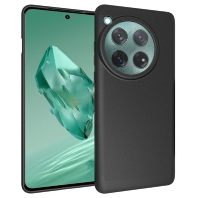 OnePlus 12 cieta silikona (TPU) melns apvalks | vacins.lv