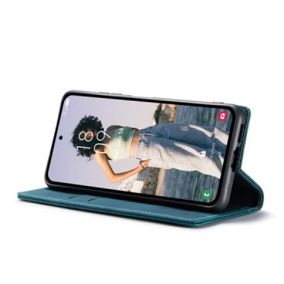 Samsung Galaxy A55 5G (SM-A556) CaseMe Retro открываемый, зелёного цвета, кожаный чехол – книжка | Vacins.lv