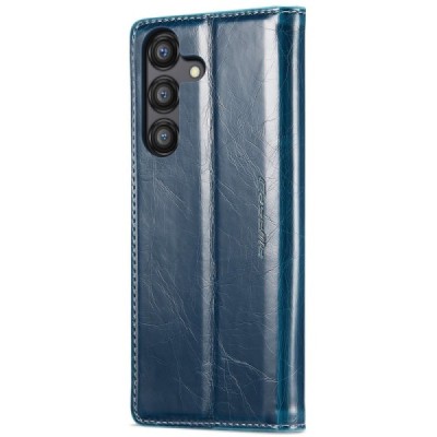 Samsung Galaxy A55 5G (SM-A556) CaseMe Leather открываемый, cинего цвета, кожаный чехол – книжка | Vacins.lv