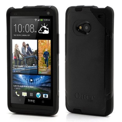 „OtterBox“ Commuter melns HTC One M7 apvalks / vacins.lv