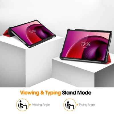 Lenovo Tab M11 (TB330FU) красный кожаный чехол-книжка (складной) | Vacins.lv