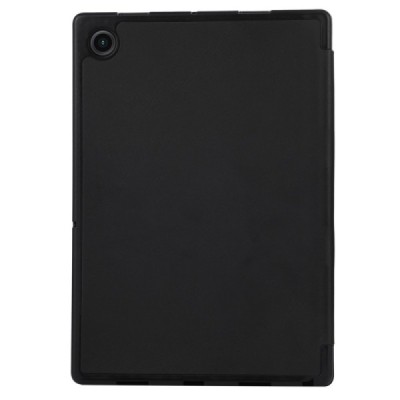 Samsung Galaxy Tab A9+ чёрный кожаный чехол - книжка с местом для стилуса | Vacins.lv