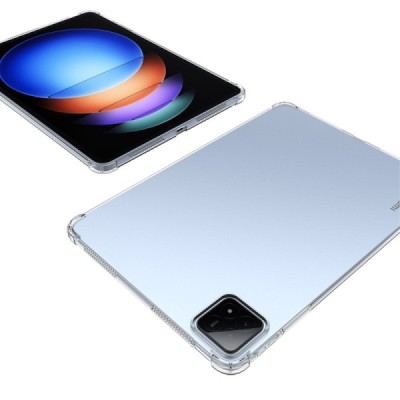 Xiaomi Pad 6S Pro pastiprinātas aizsardzības cieta silikona (TPU) dzidrs apvalks | Vacins.lv