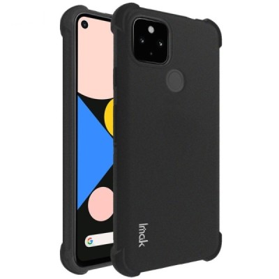 Google Pixel 4A 5G Imak усиленный твердый силиконовый чехол TPU чёрный, задняя часть + защитная пленка для экрана | Vacins.lv