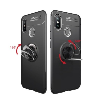 Xiaomi Mi 8 „FOCUS“ Kickstand (TPU) твердый силиконовый чехол - чёрный | Vacins.lv