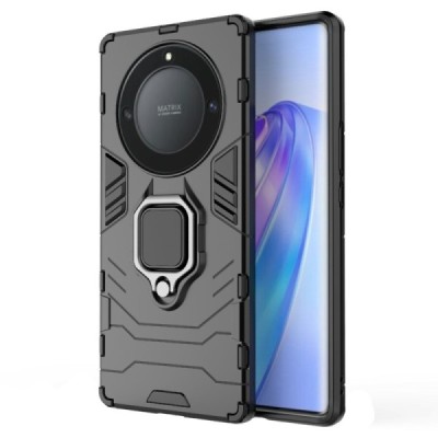 Huawei Honor Magic 5 Lite (Honor X40, X9a) „Kickstand“ pastiprinātas aizsardzības melns apvalks | Vacins.lv