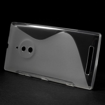 Nokia Lumia 830 kieto silikono TPU baltas dėklas - skaidrus, matinis / Priedai.lt