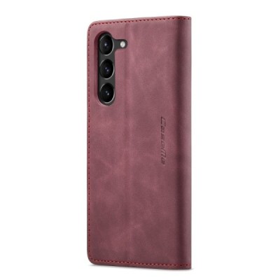 Samsung Galaxy S23 (SM-S911) CaseMe Retro открываемый, бордового цвета, кожаный чехол – книжка | Vacins.lv