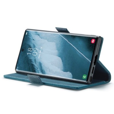Samsung Galaxy S24 Ultra (SM-S928) CaseMe Retro открываемый, зелёного цвета, кожаный чехол – книжка | Vacins.lv