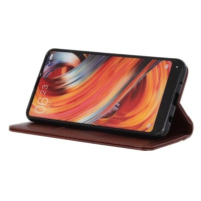 OnePlus 12R (Ace 3) коричневый кожаный чехол-книжка | Vacins.lv