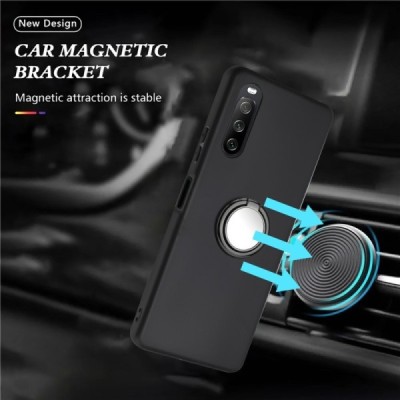 Sony Xperia 10 VI „Kickstand“ (TPU) твордий, черный силиконовый чехол | Vacins.lv