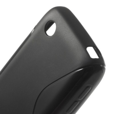 LG L40 D160 juodas kieto silikono TPU dėklas - nugarėlė / Priedai.lt
