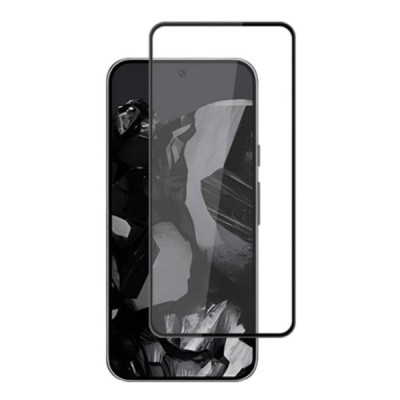 Google Pixel 9 (Pixel 9 Pro) „Mocolo“ 9H Tempered Glass усиленная защита, черное защитное стекло с полным покрытием толщиной 0,2