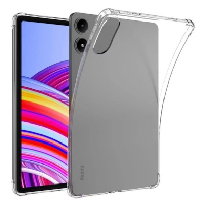 Xiaomi Redmi Pad Pro (Poco Pad) усиленная защита, прозрачный чехол из твердого силикона и TPU - задняя часть | Vacins.lv