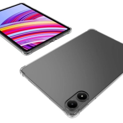 Xiaomi Redmi Pad Pro (Poco Pad) усиленная защита, прозрачный чехол из твердого силикона и TPU - задняя часть | Vacins.lv