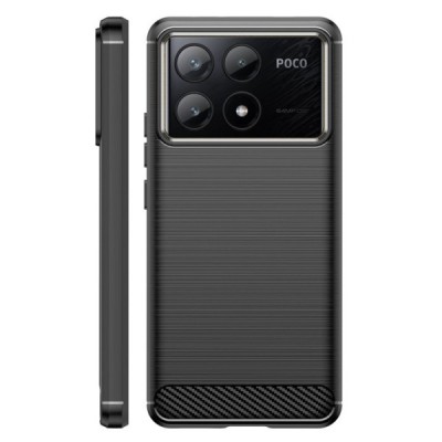 Твердый силиконовый чехол „Carbon“ (TPU) для Xiaomi Poco X6 Pro 5G (Redmi K70E),чёрного цвета | Vacins.lv