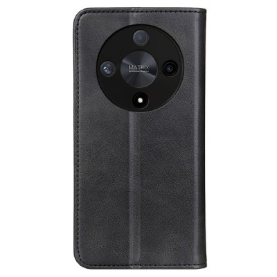 Huawei Honor Magic 6 Lite (Honor X9b) „Split“ чёрный кожаный чехол-книжка | Vacins.lv