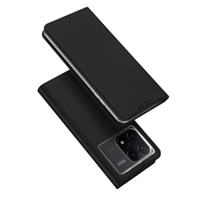 Xiaomi Poco X6 Pro 5G (Redmi K70E) „Dux Ducis“ Skin sērijas melns ādas atvērams maciņš | Vacins.lv