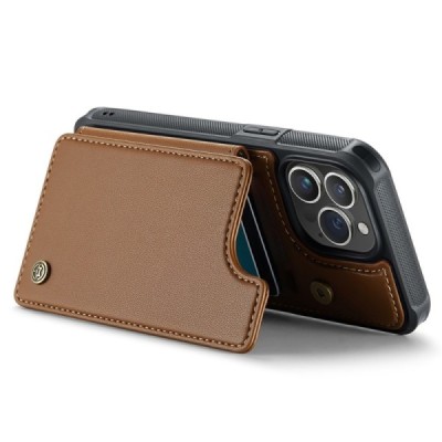 Apple iPhone 15 Pro „CaseMe“ Wallet коричневый чехол | Vacins.lv