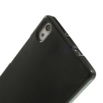 Huawei Ascend P7 Mercury juodas kieto silikono TPU dėklas - nugarėlė / Priedai.lt