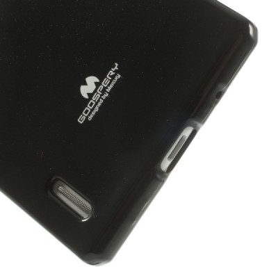 Huawei Ascend P7 Mercury juodas kieto silikono TPU dėklas - nugarėlė / Priedai.lt