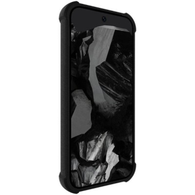 Google Pixel 9 (9 Pro) Imak pastiprinātas aizsardzības cieta silikona (TPU) melns vāciņš | Vacins.lv