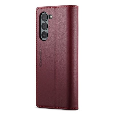 Samsung Galaxy Fold6 5G (SM-F956B) „CaseMe“ Leather открываемый бордовый кожаный чехол - книжка | Vacins.lv