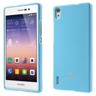 Huawei Ascend P7 Mercury gaiši zils cieta silikona (TPU) futrālis / Vacins.lv