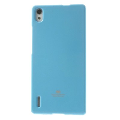 Huawei Ascend P7 Mercury gaiši zils cieta silikona (TPU) futrālis / Vacins.lv