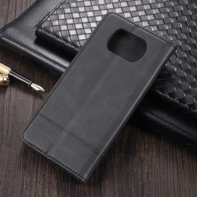 Xiaomi Poco X3 "AZNS" Retro ādas atvēramais melns maciņš (maks) | Vacins.lv
