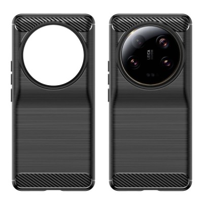 Твердый силиконовый чехол "Carbon" (TPU) для Xiaomi 13 Ultra чёрного цвета | Vacins.lv
