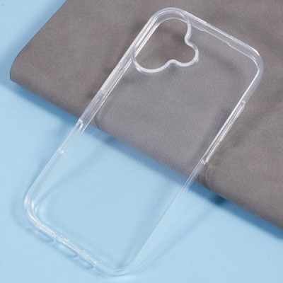 Твердый силиконовый чехол (TPU) для Apple iPhone 16 Plus, прозрачный | Vacins.lv