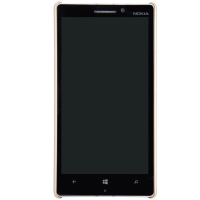 Nokia Lumia 930 Nillkin Frosted Shield zelts plastmasas futrālis + ekrāna aizsargplēve / Vacins.lv