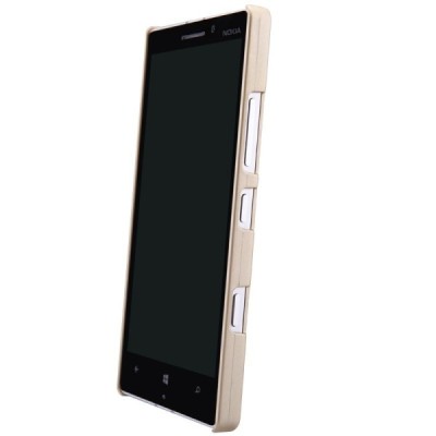 Nokia Lumia 930 Nillkin Frosted Shield zelts plastmasas futrālis + ekrāna aizsargplēve / Vacins.lv