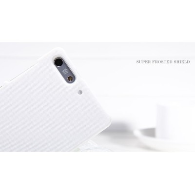 Nillkin Frosted Shield Huawei Ascend G6 baltas plastikinis dėklas + apsauginė ekrano plėvelė / Priedai.lt