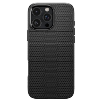 Apple iPhone 16 Pro "Spigen" Liquid Air melns cieta silikona apvalks | vacins.lv