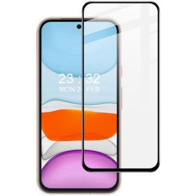 Google Pixel 8A "Imak" Tempered Glass усиленная защита, черное защитное стекло с полным покрытием 0,2 mm | Vacins.lv