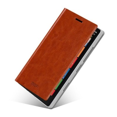 Nokia Lumia 930 „Mofi“ Rui sērijas brūns ādas atvērams futrālis / Vacins.lv