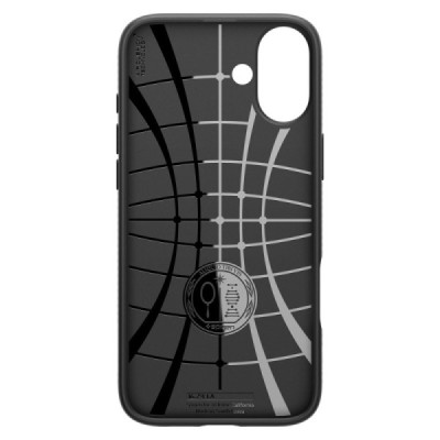 "Spigen" Liquid Air Apple iPhone 16 Plus чёрный твердый силиконовый чехол | Vacins.lv