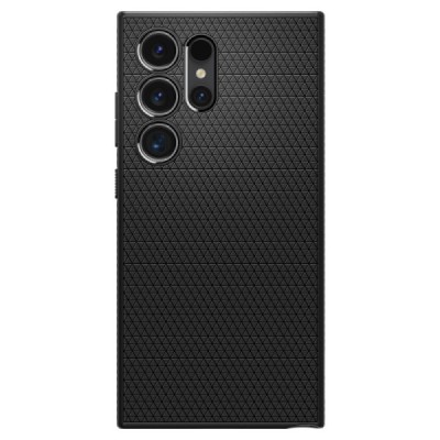 Samsung Galaxy S24 Ultra "Spigen" Liquid Air melns cieta silikona apvalks | vacins.lv