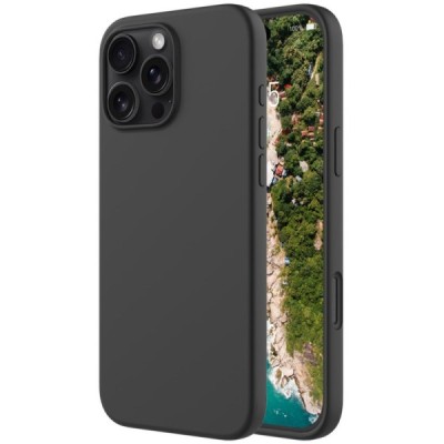 Apple iPhone 16 Pro "Shell" твердый (TPU) силиконовый чехол - чёрный | Vacins.lv