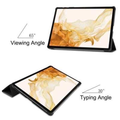 Samsung Galaxy Tab S10+, S9+, S9 FE+ atvēramais melns maciņš | Vacins.lv