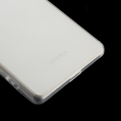 Sony Xperia Z2 dzidrs (caurspīdīgs) cieta silikona TPU pasaulē planākais balts futrālis / Vacins.lv